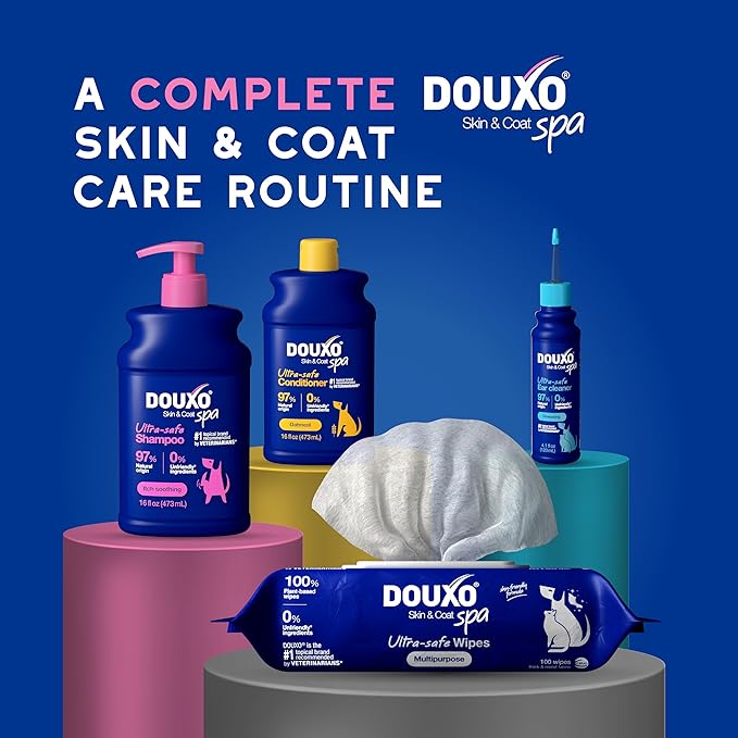 DOUXO® Skin & Coat SPA - Ultra-Safe Dog Shampoo for Itchy Skin, 16 fl oz, Skin-Friendly Formula Cleans and Soothes, Leaves The Coat Soft and Radiant