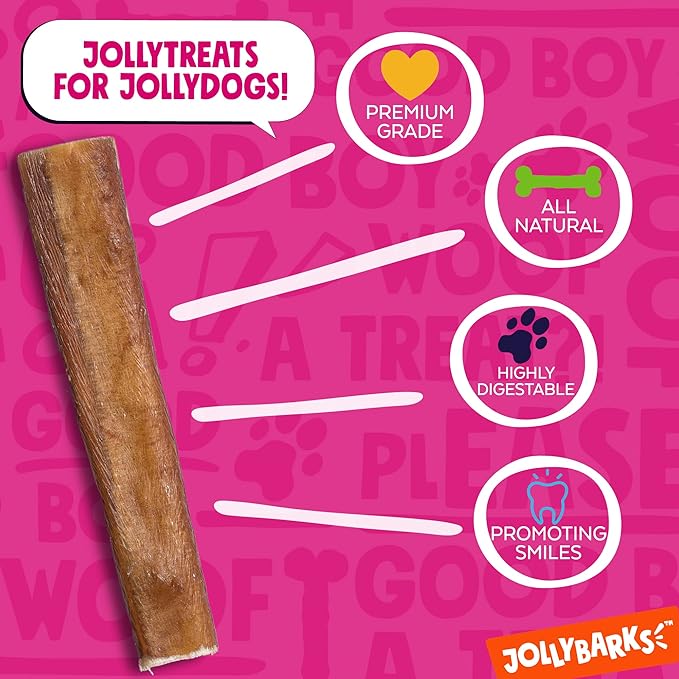 All Natural Bully Sticks for Small to Medium Dogs and Puppies (6" Jumbo - 4pk)