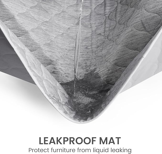 Cozy Bliss Leakproof Cooling Blanket for Large Dogs – Q-Max>0.4, Durable & Washable Dog Cooling Mat for Hot Weather, Soft Pet Throw & Couch Protector for Dogs & Cats, 40x60 Inch, Heather Silver Grey