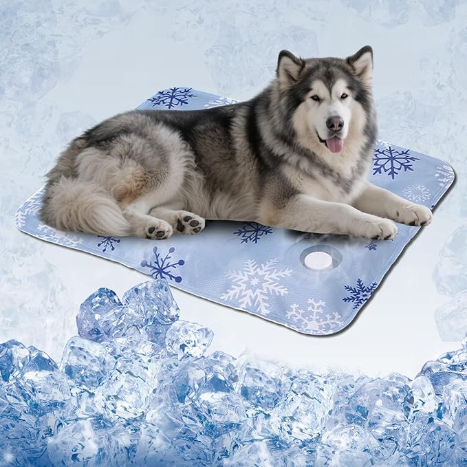 Dog Cooling Mat, Cooling Mat for Dogs & Cat, Provides Instant Relief for Small, Medium, Large Dogs, Washable, Non-Slip Design, Perfect for Hot Summer Days to Keep Pets Comfortable (L 23.6''*35.4'')
