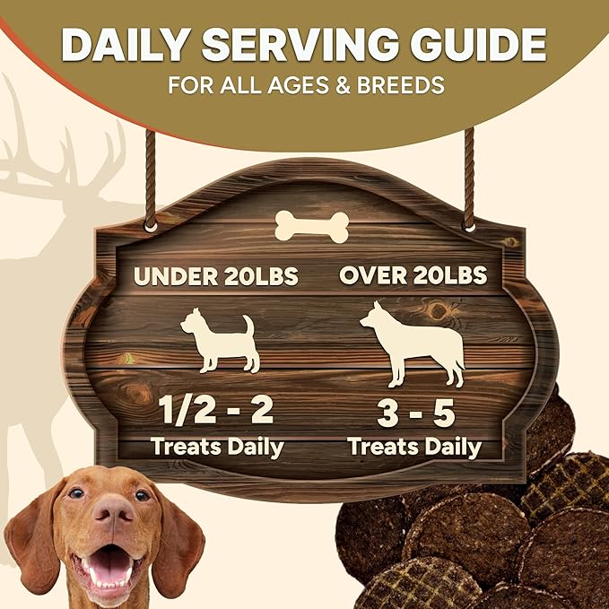 Gaines Family Farmstead Elk Chips for Dogs – 4 oz, Natural Single-Ingredient Dog Treats, High-Protein Rawhide-Free Chews, Healthy Grain-Free Snacks, Made in USA