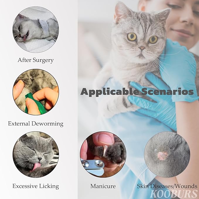 Cat Cone Collar Soft, Adjustable Kitten Cone After Surgery, Waterproof Recovery E Collar for Pet to Stop Licking(Yellow Flower, Medium)