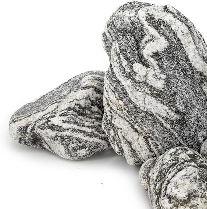 Natural Aquarium Rocks Silver Seiryu Rock Mountain Stone Decor Rocks for Aquariums and Terrariums Animal Feeding Box, Micro Landscape, Stone Landscape and Bonsai (40lb 2-10inch 12-14Pcs)