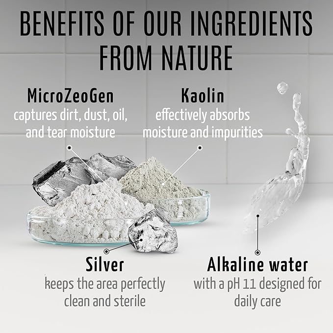 Clear Eyes Solution Set 6in1 Multi-Functional Pure Mist and Stainless Look Clay Mask - Tear Stain Remover, Eye Cleaner - Eye Care Ear Care Grooming Treatment for All Dogs and Cats Eyes