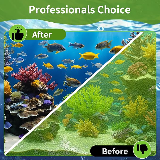 Aquarium Filter Floss for Fish Tank Filters -Micro Fine Multi-Layer Aquarium Filter Pad-Filter Media Roll for Crystal Clear Water Cut to Size 24"x36"x0.13"