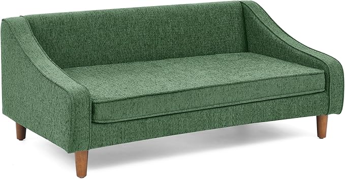 Dog Sofa Couch for Medium to Large Dogs, Durable Pet Sofa with Washable Fabric, Elevated Mini Dog Bed with Wooden Legs for Medium and Large Dogs, Dark Grey