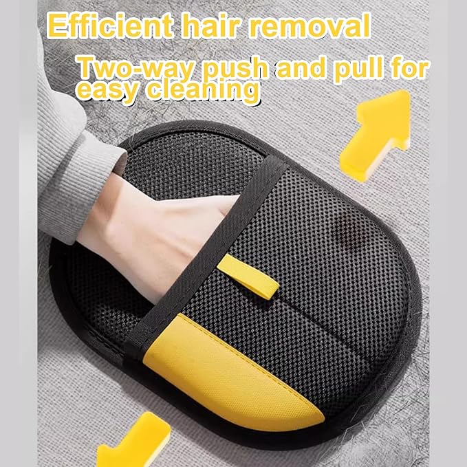 2PC Pet Hair Removal Glove,2025 New Reusable Pet Hair Removal Tool, Suitable for Bed Sheets, Sofas, Clothes, Carpets, Car Seats, and Static Gloves for Dogs and Cats