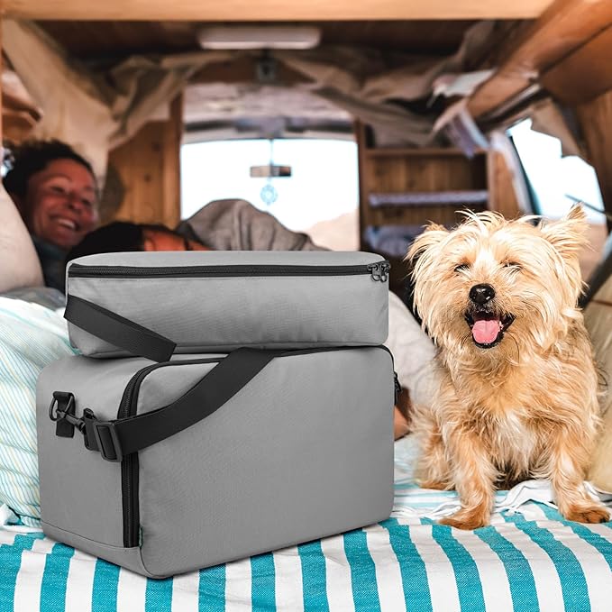 Beautyflier Pet Grooming Supplies Organizer, Protective Tote Bag Case for Pet Grooming Kit & Vacuum Suction Dogs Cats Hair, Travel Pouch Bag for Pet Dog Grooming Vacuum Kit, Bag Only (Gray)