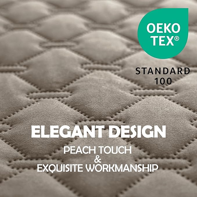 gogobunny 100% Double Sided Waterproof Dog Blanket Soft Pet Bed Cover Reversible Protect Furniture Couch Sofa Car for Puppy Large Dog Cat (Dark Stone/Light Stone, 82x82 Inch (Pack of 1))