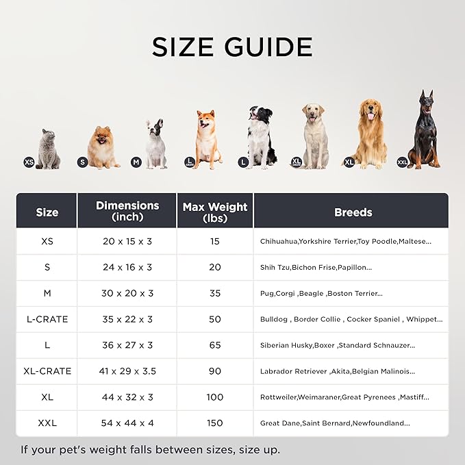 Bedsure Dog Beds Large Sized Dog - Orthopedic Flat Pet Beds with Removable Washable Cover, Egg Crate Foam Puppy Mat, Suitable for Pet Up to 65 lbs