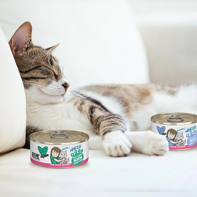 Weruva BFF Minced Natural Wet Cat Food, Tuna and Chicken 4 Eva in Gravy, 5.5oz Can, Pack of 24