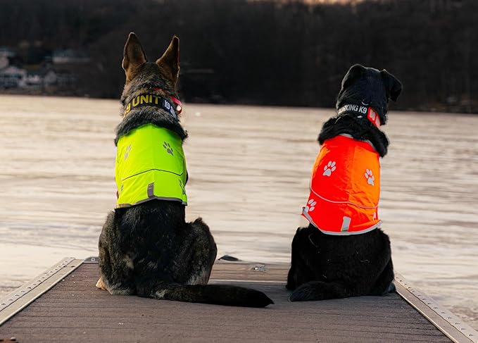 Custom Reflective Dog Vest High Visibility Reflective Jacket for Dogs Hunting Safety Gear with Elastic Strap & Clasp, Comfortable, Perfect for Day and Night Walks!