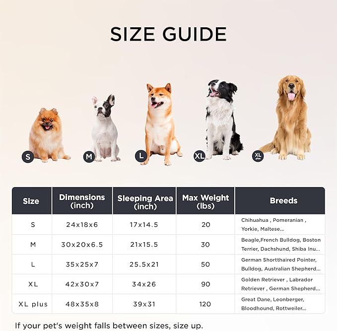 Bedsure Orthopedic Dog Bed for Medium Dogs, Waterproof Memory Foam Medium Pet Beds with Sides, Non-Slip Bottom and Egg-Crate Foam Dog Couch Sofa with Washable Removable Corduroy Cover, Brown