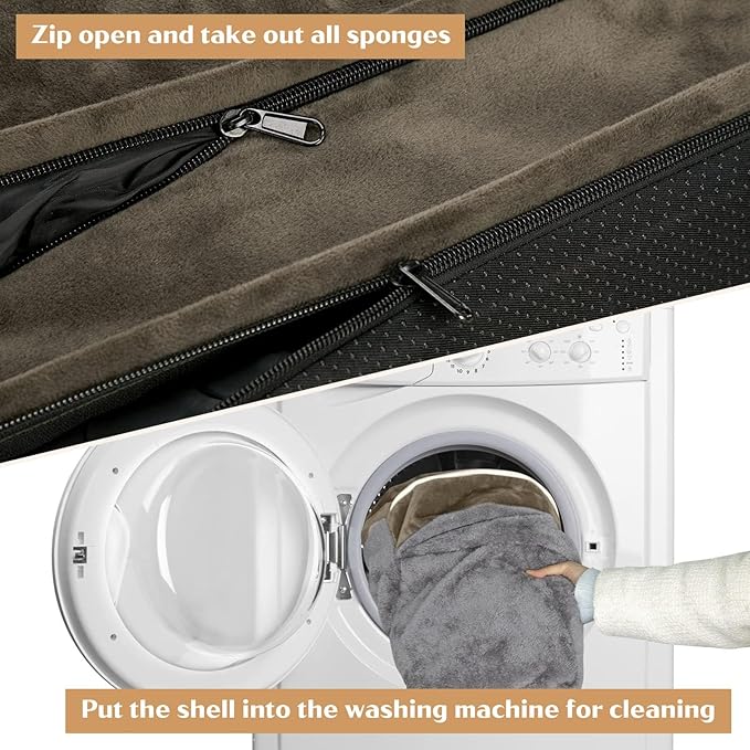 Comfort Expression Large Dog Beds Waterproof Orthopedic Foam Dog Sofa Beds Comfy Pet Bed with Washable Removable Cover & Non-Slip Bottom(Large,Dark Green)