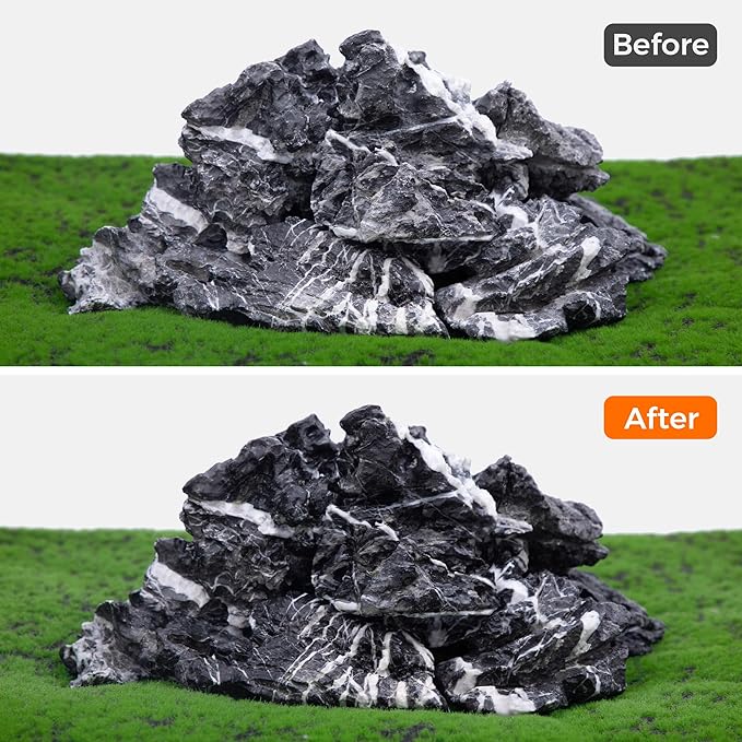 2-4 Inches Natural Seiryu Stone 10 PCS Aquarium Rocks for Aquascaping, Aquarium Landscaping, Terrariums, Fish Tank Decoration, Vivariums, Paludarium, Reptile and Amphibian Enclosures