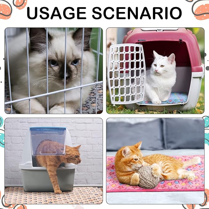 4 Pcs Waterproof Guinea Pig Blankets Washable Small Animal Fleece Bedding Absorbent Guinea Pig Cage Liners Reusable Pet Pee Pad Sleep Mat Pad Cover for Hamster Ferret (Star Pattern)