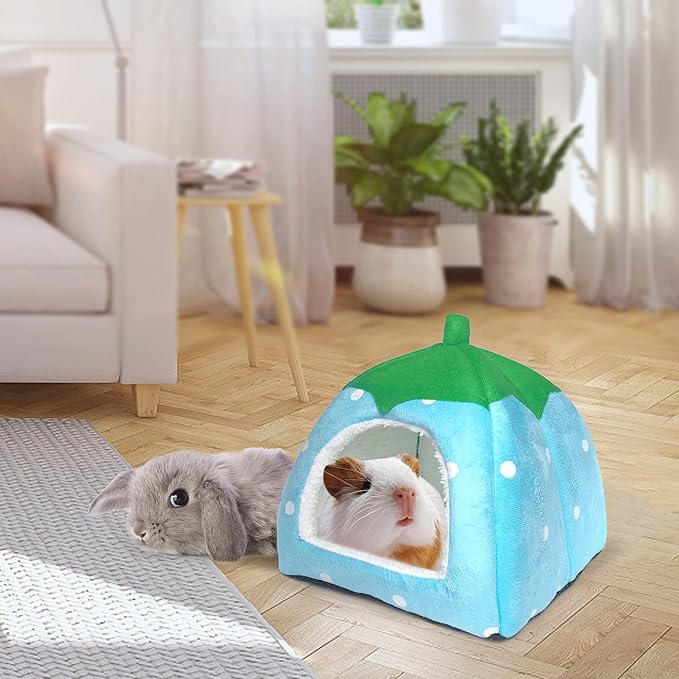 Guinea Pig Hideout Bed Rabbit House Cave Accessories Cozy Hide-Out for Bunny Hedgehog Ferret Chinchilla&Other Small Animals