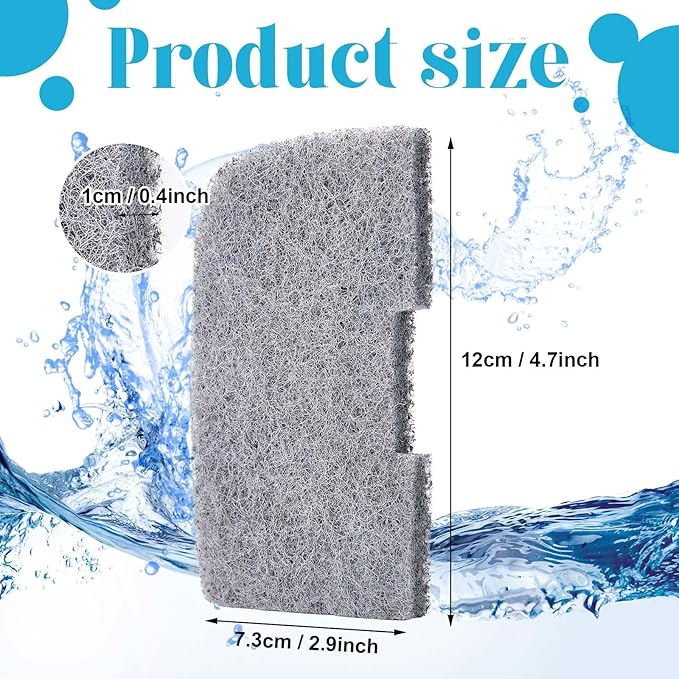 30 Pcs Ammonia Remover Pad Compatible with 306/307/406/407 Aquarium Canister Filter Media Ammonia Reducer for Fish Tank Replacement Parts Accessories