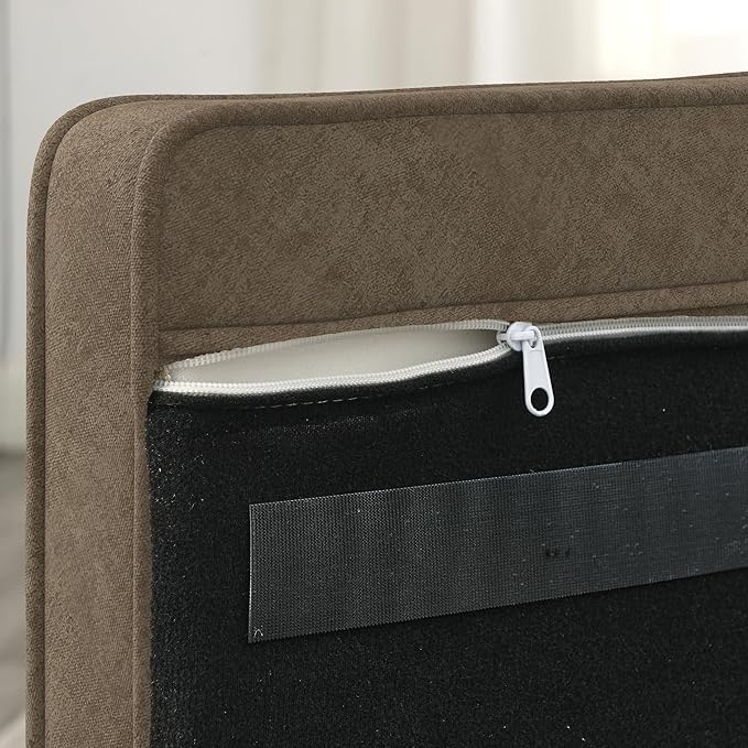 Dog Sofa Couch for Medium to Large Dogs, Memory Foam Pet Sofa Couch with Washable Fabric, Durable Elevated Dog Bed with Legs, Removable Cushion for Medium and Large Dogs, Brown