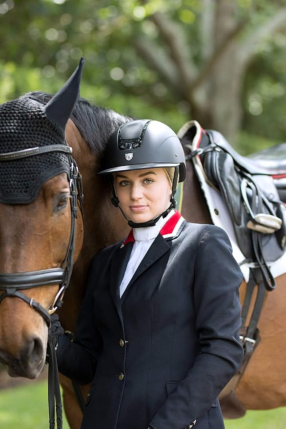 TIPPERARY EQUESTRIAN Horse Riding Helmet - Royal Wide Brim - English Style Protective Horseback Riding Apparel - Safety Helmet with Cooling Ventilation