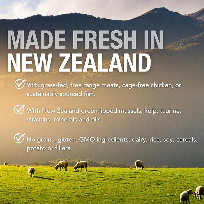 Feline Natural New Zealand Canned Catfood Wet Food, High-Meat, Low-Carb, & Grain Free Cat Food Wet, Chicken & Lamb Feast, 3 oz, Pack of 24