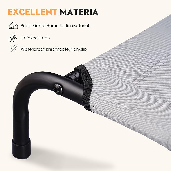 Elevated Dog Bed Raised Dog Bed Outdoor for Large Medium Size Dogs Place Bed Easy Clean Breathable, Comfortable,Rugged Durable Raised Pet Bed Up to 130 lbs,42in