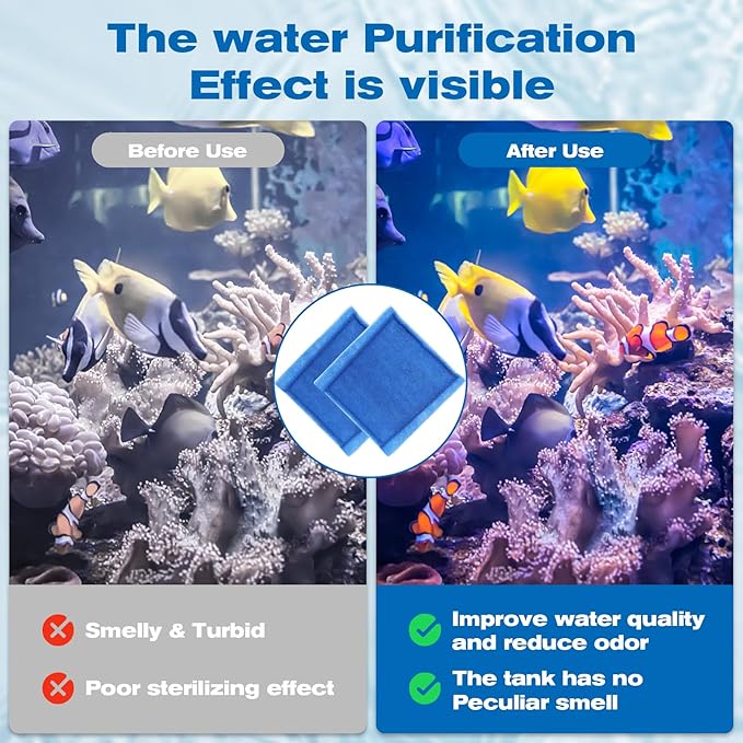 24 Pack Aquarium Filter Cartridges for Aqua-Tech 30-60/20-40 Gallon Fish Tank Power Filter Replacement EZ-Change #3