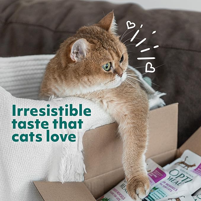 Optimeal Wet Cat Food Variety Pack - Grain Free Tender Morsels, High Protein Premium Nutrition Made with Natural European Quality Ingredients, Chicken, Adult Wet Cat Food Pouches - 12 Pack (3oz Each)