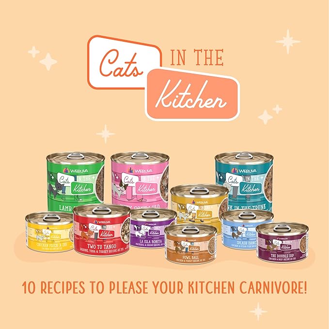 Weruva Cats in The Kitchen, The Double Dip with Chicken & Beef Au Jus Cat Food, 6oz Can (Pack of 24)