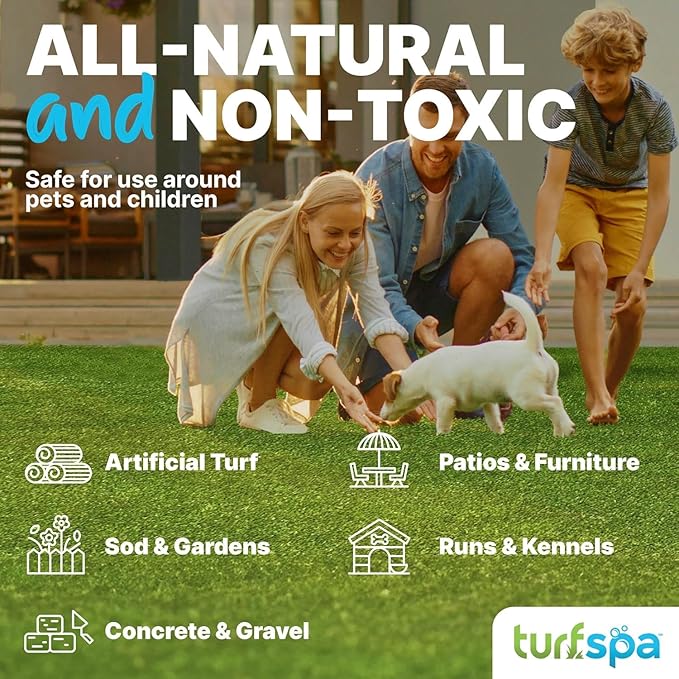 Urine & Odor Turf Detox: 2-Pack of 32 oz Professional Enzyme Cleaner & Odor Eliminator for Artificial Grass, Turf, Concrete, Patio & Kennels, Pet Urine Enzymatic Cleaner for Dogs & Cats