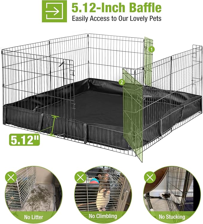 GUTINNEEN Rabbit Pet Playpen Bunny Run Extension Indoor Small Animal Pen (Playpen Only)