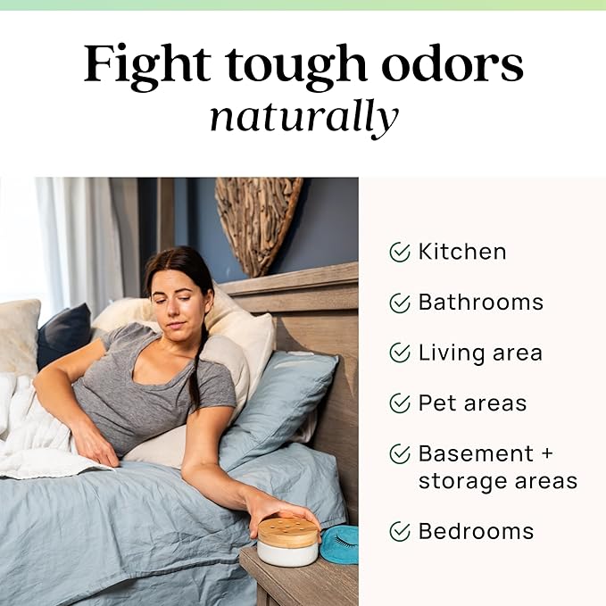 Azuna All-Natural Odor Remover Gel Refill Pouch | Air Purifier with Tea Tree Oil | Plant-Based & Long Lasting | For Pet Odors, Smoke & Strong Odors | Natural Scent, 12 oz