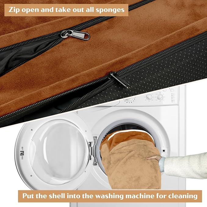 Comfort Expression Small Dog Beds Waterproof Cat Beds Orthopedic Foam Sofa Beds for Small Dogs Comfy Pet Bed with Washable Removable Cover & Non-Slip Bottom(XX-Small,Caramel)