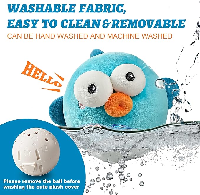 Dog Toys,Rechargeable Crinkle Chew Interactive Squeaky Toy with Jumping Music Moving Ball for Small Medium Large Breed Puppy Toys to Keep Pets Busy (Puffer)