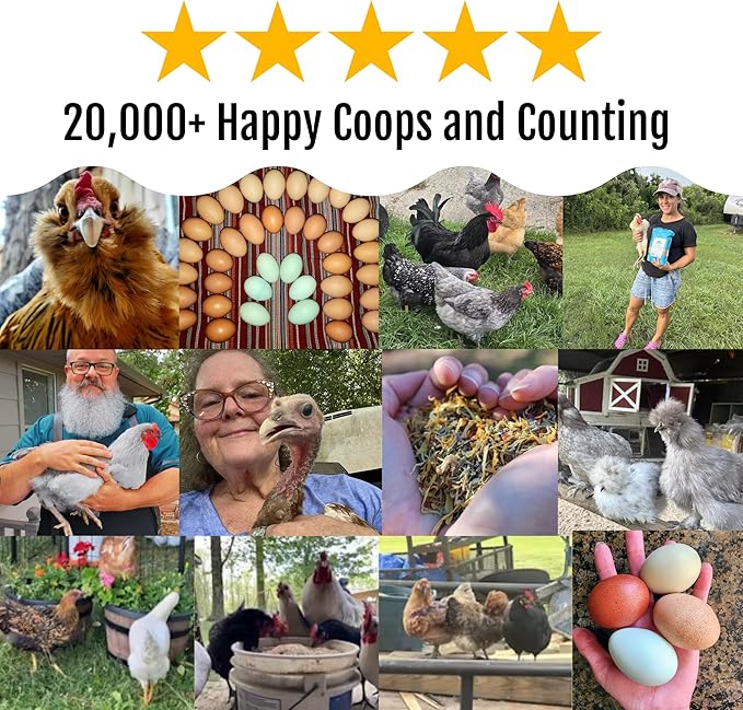 BuffClucks Herb Supplement for Backyard Chickens - Natural Chicken Treats, Poultry Feed Botanical Mix, Plant-Based Coop Snacks for Daily Wellness, Feather Quality, Egg Production, USA (20 LB)