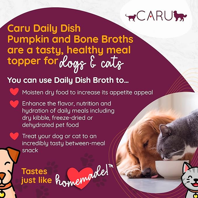 CARU Daily Dish Chicken Broth Meal Topper for Dogs and Cats - 1.1 lbs