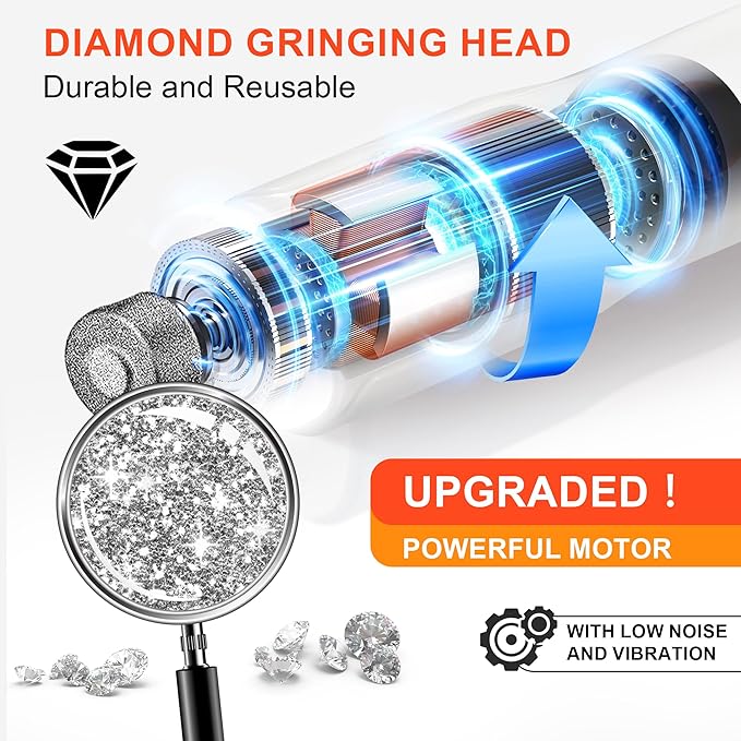 Dog Nail Grinder 7-Speed & 360° LED Light, Professional Pet Nail Grinder for Dogs and Cats, Electric Dog Nail Trimmer Painless Paws Grooming & Smoothing Tool for Large Medium Small Dogs Cats Pets