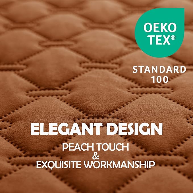 gogobunny 100% Double-Sided Waterproof Dog Bed Cover Pet Blanket Sofa Couch Furniture Protector for Puppy Large Dog Cat, Reversible (52x82 Inch (Pack of 1), Dark Pumpkin/Light Pumpkin)