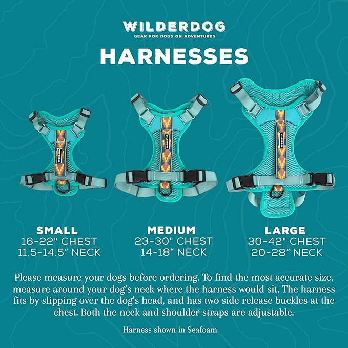 Wilderdog Lightweight Dog Harness with Reflective Straps - Small - Black