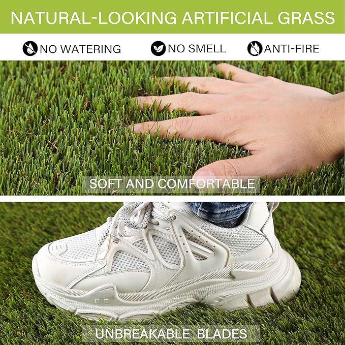 Dog Grass Pads 6.5 x 10 FT Artificial Grass Pee Pads for Dogs Potty Fake Grass Rug Turf Mat for Dogs Training Indoor Outdoor Garden Lawn Artificial Grass Rug