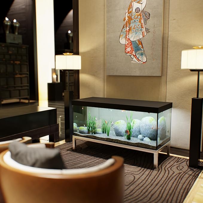 20 in X 36 in. Aquarium Stand | Industrial Style Aluminum Fish Tank Base with Open Frame Design