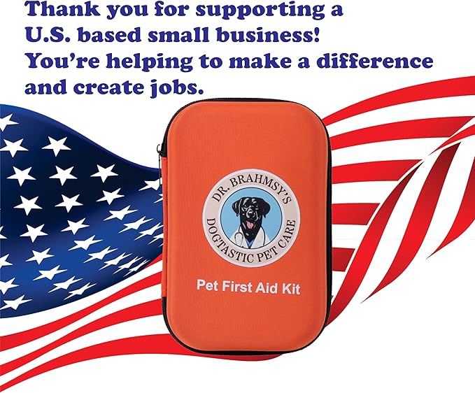 Dr Brahmsy’s Pet First Aid Kit – Emergency Kit for Dogs, Perfect for Travel, Camping & Hiking Essentials
