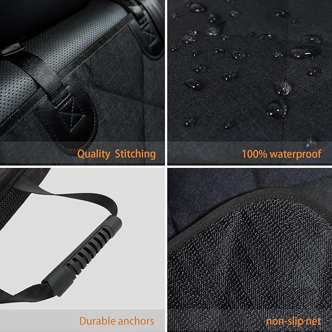 Bench Dog Car Seat Cover for Back Seat Waterproof Seat Covers Durable Scratch Proof Nonslip, Protector for Pet Fur & Mud Washable Backseat Cover for Cars Armrest Compatible
