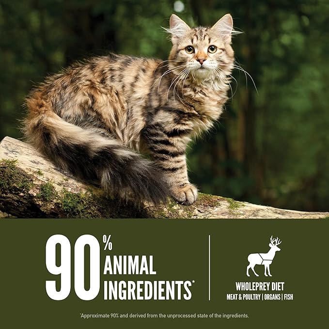 ORIJEN Grain Free High Protein Premium Dry Cat Food Tundra Recipe 4lb Bag