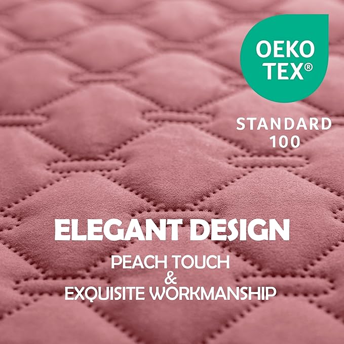 gogobunny 3X Stronger Waterproof Pet Blanket, Scratch Proof Furniture Protector for Dogs Cats, Reversible Cover 82x102 Inch, Dark Pink/Light Pink