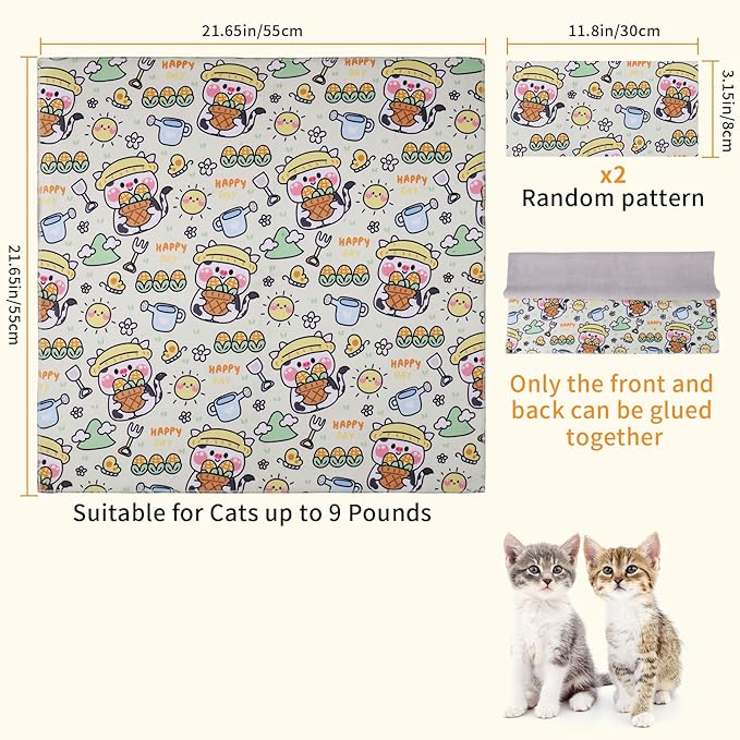 Cat Wrap for Grooming,Cat Wrap for Cutting Nails,Self-Adherent Soft Cat Blanket，Restrain The Cat to Keep Calm,Anti-Bite, Anti-Scratch, Wrap Anti-Escape Grooming Bags for Cats (Within 9lbs)