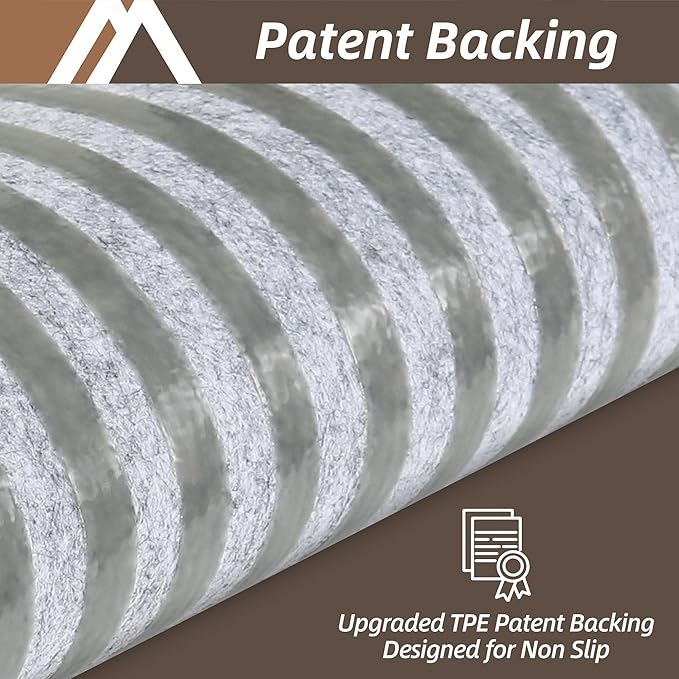 COSY HOMEER Edging Stair Treads Non-Slip Carpet Mat 28inX9in Indoor Stair Runners for Wooden Steps, Edging Stair Rugs for Kids and Dogs, 100% Polyester TPE Backing (4pc, Brown)