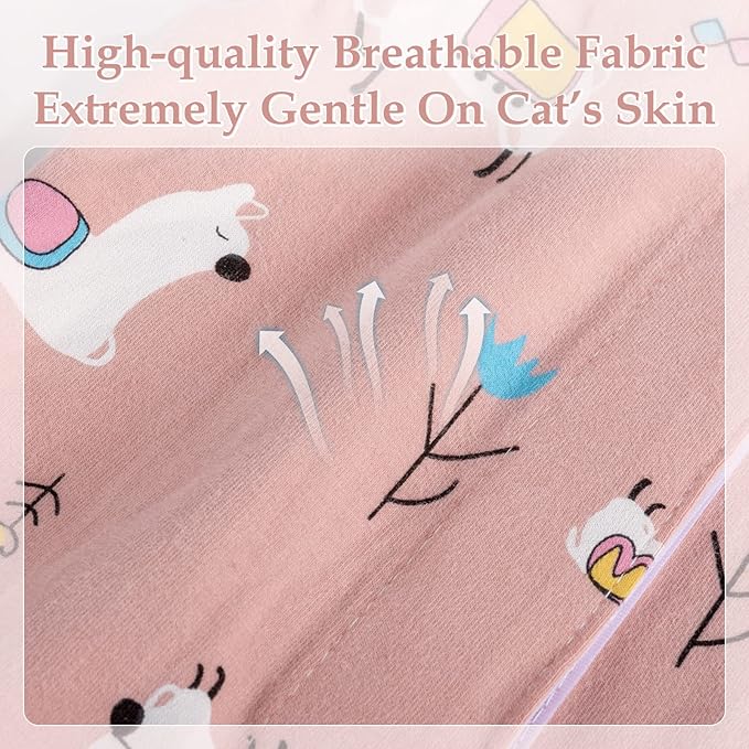 ANWA Cat Recovery Suit, Breathable Cat Onesie After Surgery, Kitten Surgery Recovery Suit, Female Abdominal Wounds