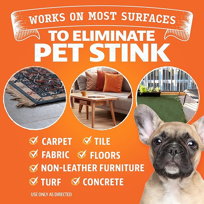 Angry Orange Pet Odor Eliminator for Dog and Cat Urine, Carpet Stains, and Strong Smells – Citrus Cleaner with Natural Orange Oil – 1 Gallon