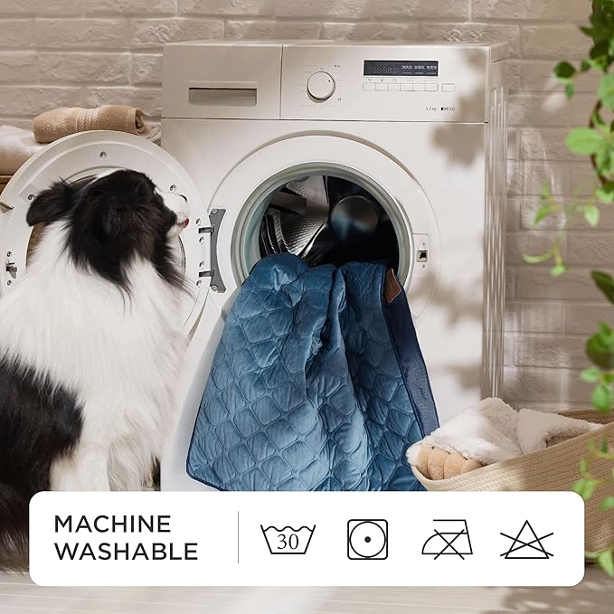 Bedsure Orthopedic Dog Bed for Large Dogs - Thick Flat Memory Foam Pet Mattress with Removable Washable Cover and Egg Crate Foam, Suitable for Pet Up to 65 lbs, 36x27x3.5 Inches, Navy